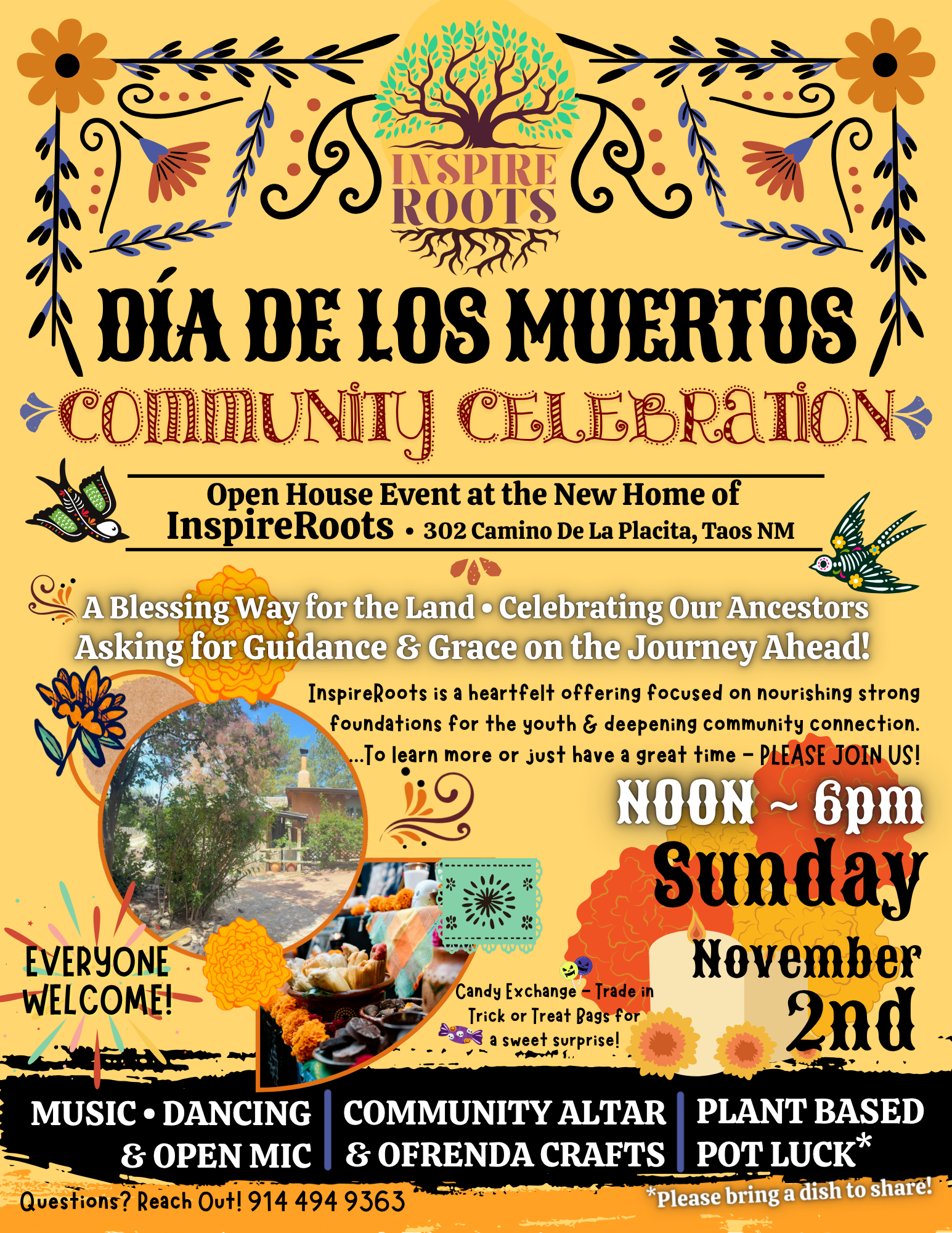 Dia de los Muertos event at Inspire Roots, Taos.
