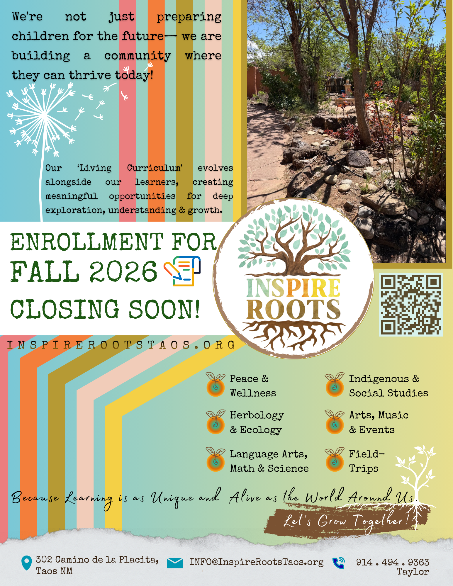 Enrollment for Fall 2026 is Closing Soon!